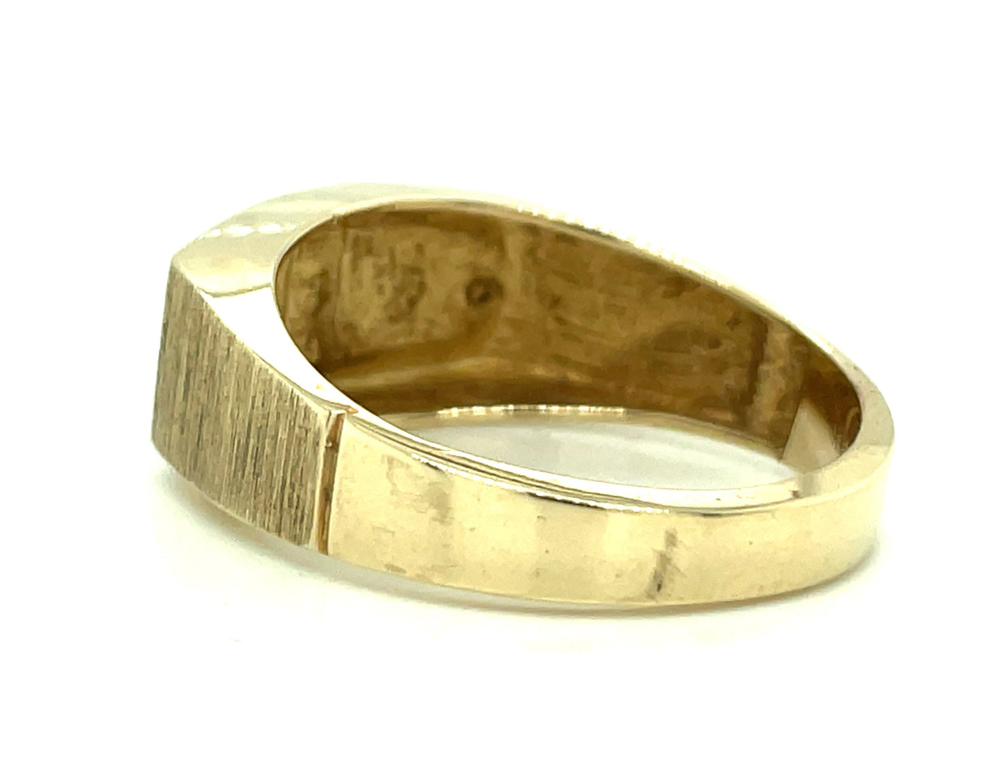 10k Yellow Gold and Diamond Dad Ring 4.2 grams Size 10