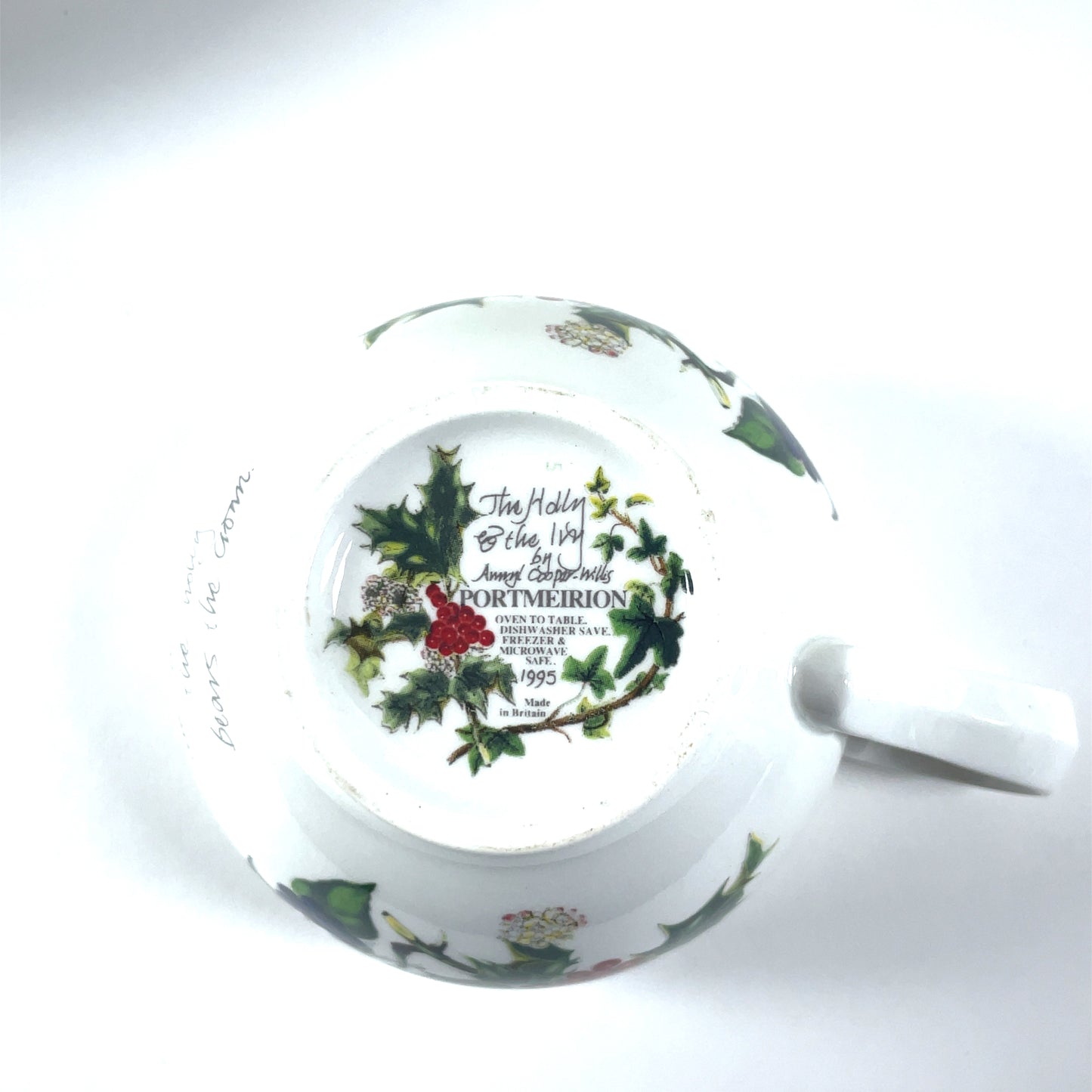 Portmeirion The Holly & The Ivy Cup and Saucer x 6 Anwyl Cooper-Willis Made in Britain