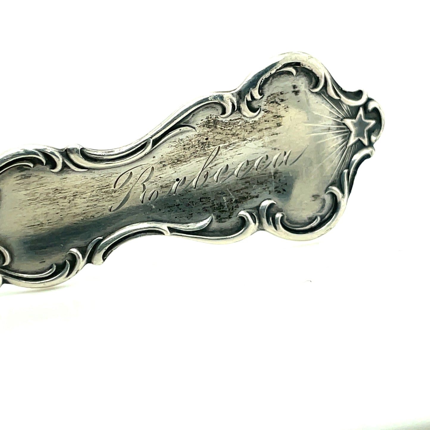 Vintage R. Wallace & Sons January Aquarius Snow Drop Sterling Silver Spoon Mono