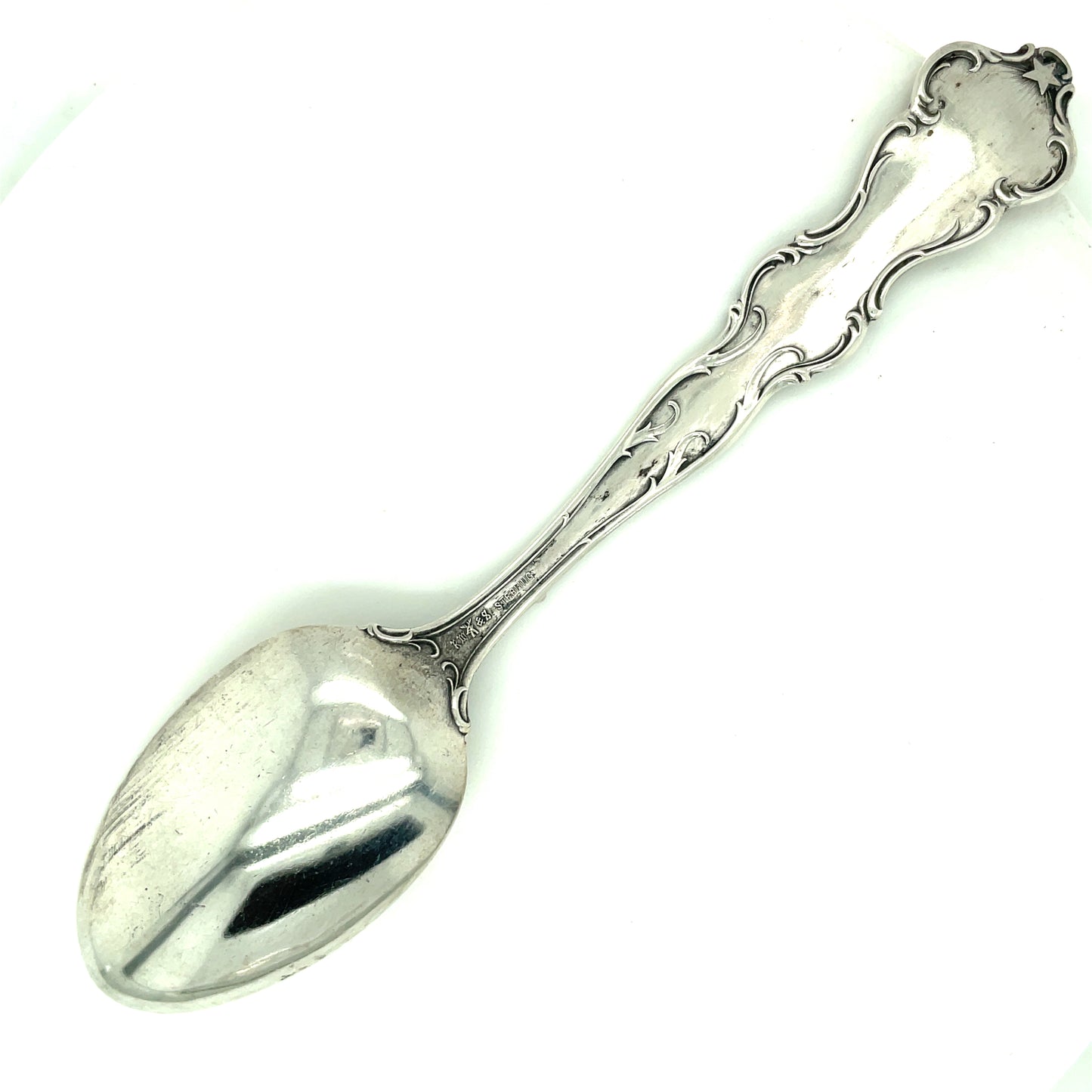 Vintage R. Wallace & Sons August Virgo Poppy Sterling Silver Spoon No Monogram