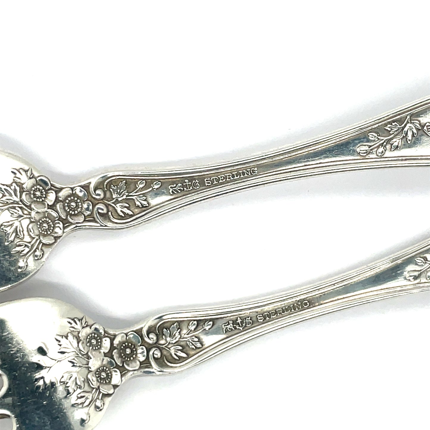 Two Sterling Silver Gorham Buttercup Dinner Forks 2.69 ozt Mono's on Back