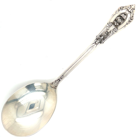 Vintage Wallace Rose Point Sterling Silver Cream Soup Spoon 5 7/8”