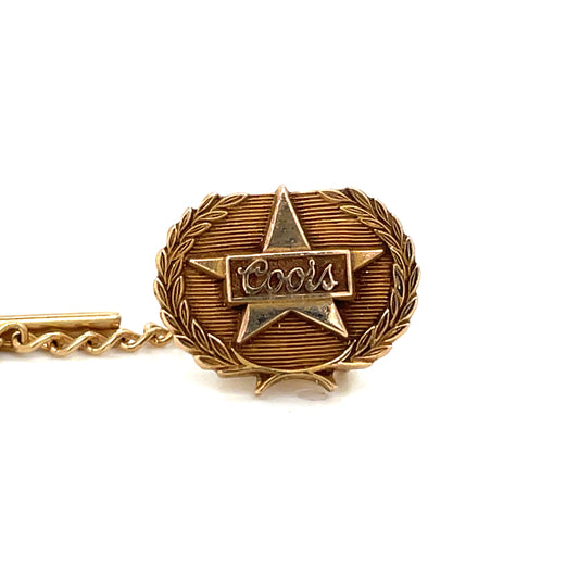 Vintage Coors Brewing Company Achievement Lapel Pin 10k Gold Filled