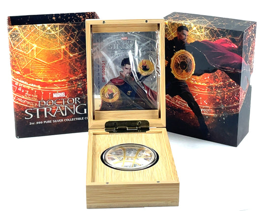 2017 Marvel Doctor Strange 2oz 999 Silver Collectible Coin in Box