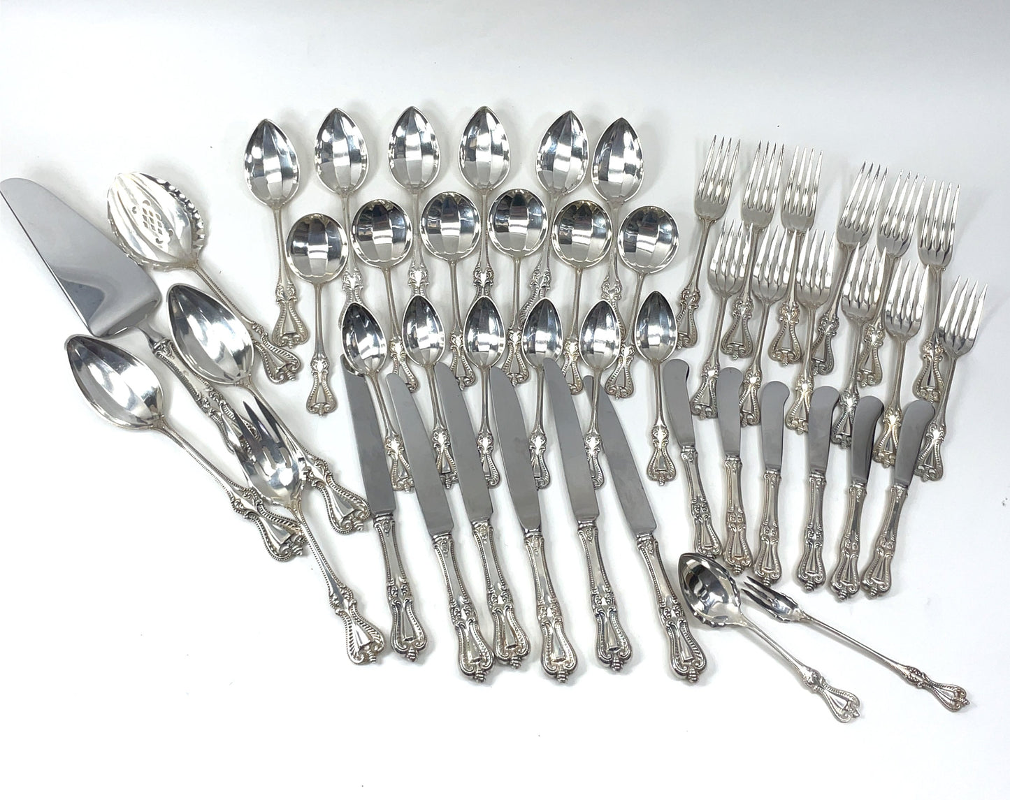 Antique 49 Pieces Old Colonial By Towle Service for 6 with Serving Pieces No Mono Sterling Silver