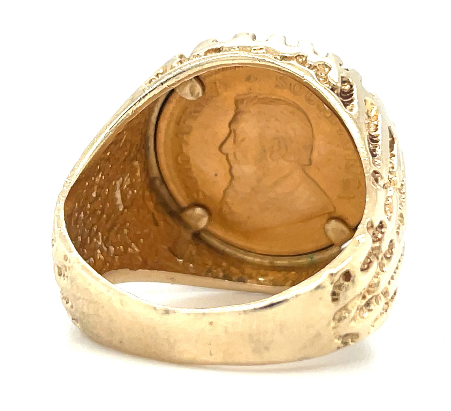 Vintage 1/10 Krugerrand 14k Gold Ring 1983 Size 9