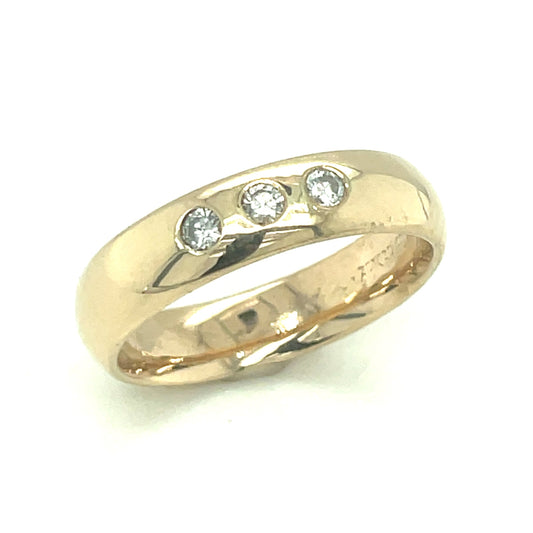 Vintage 14k Yellow Gold and Diamond Ring 7.3 Grams Size 10