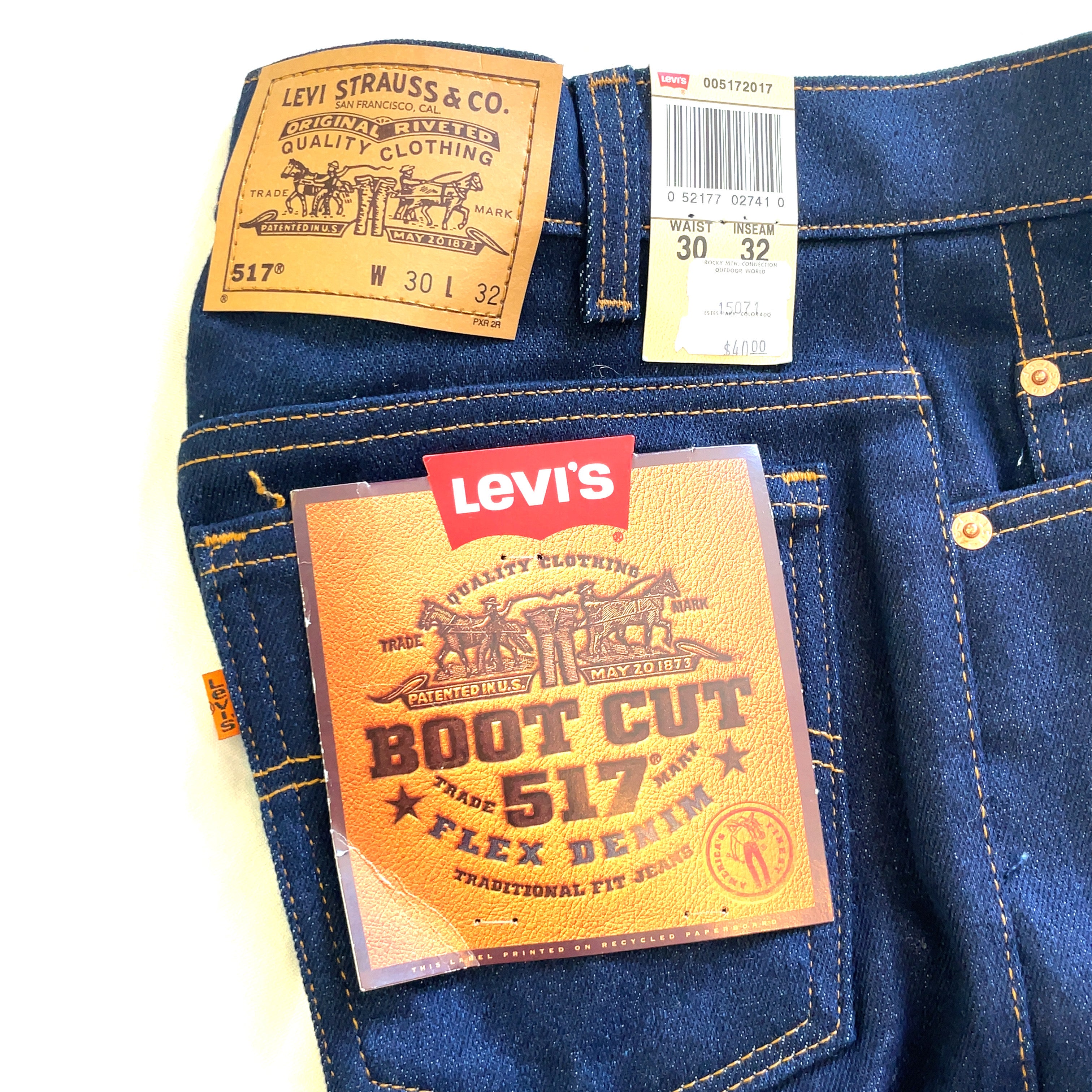 Vintage Levi's 517 Boot Cut Orange Tab 30 x 32 Jeans NOS | misc | Old  Silver and Gold