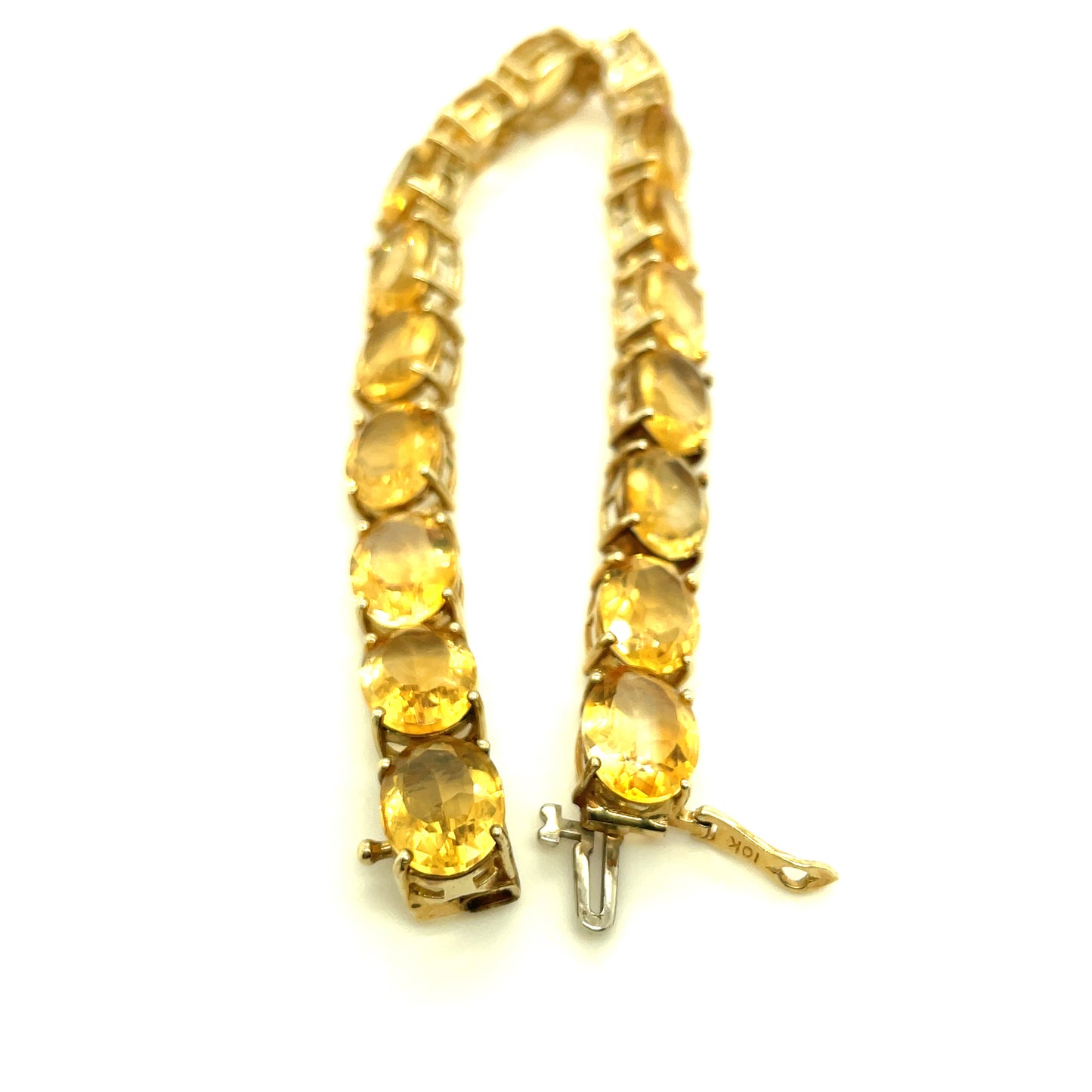 Vintage 10k Yellow Gold and Citrine Bracelet