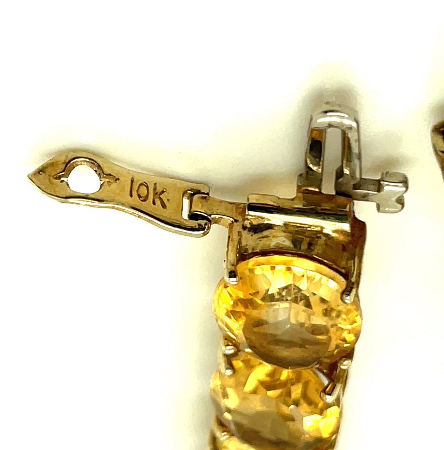 Vintage 10k Yellow Gold and Citrine Bracelet