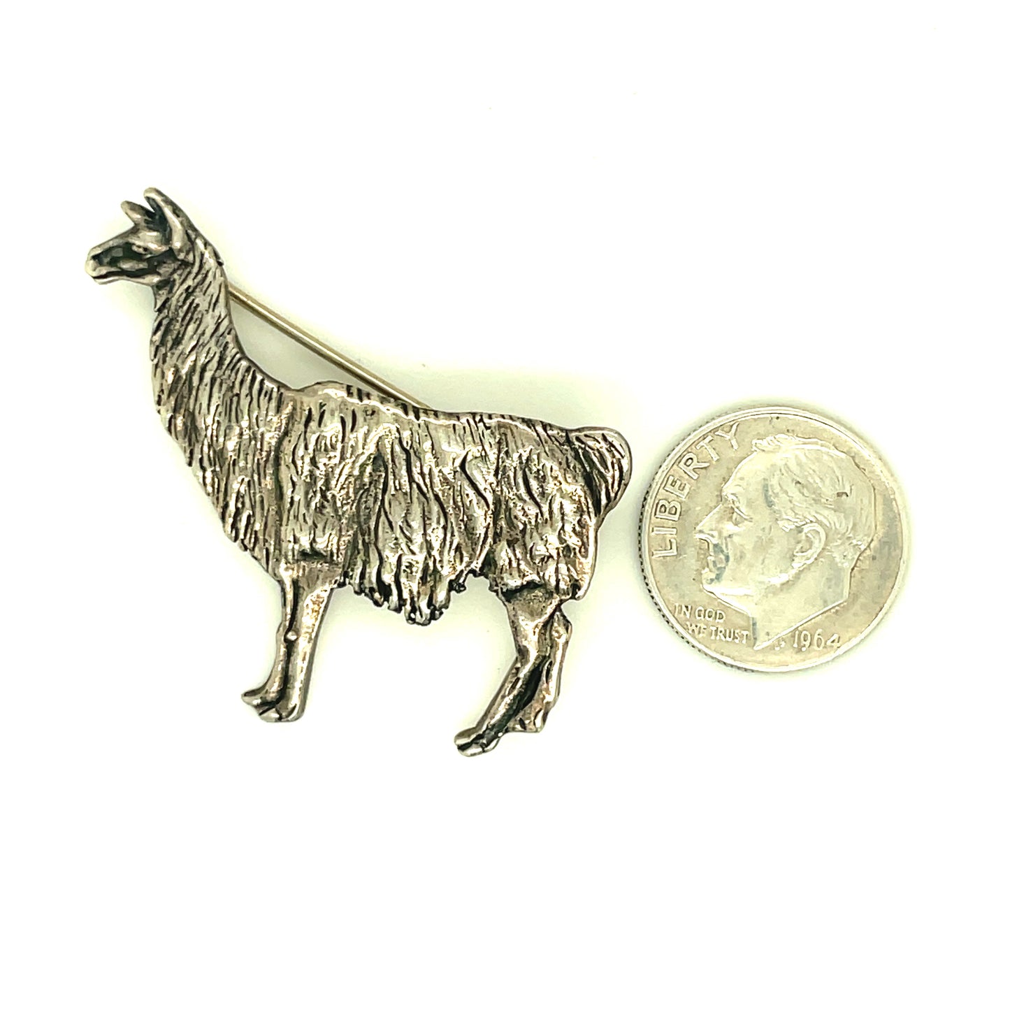 Sterling Silver Llama pin 1 1/2” x 1 1/4”