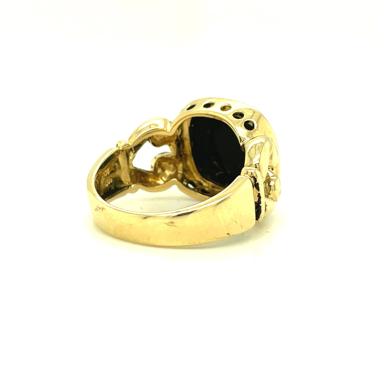 Vintage 14k Yellow Gold and Onyx Ring Size 7