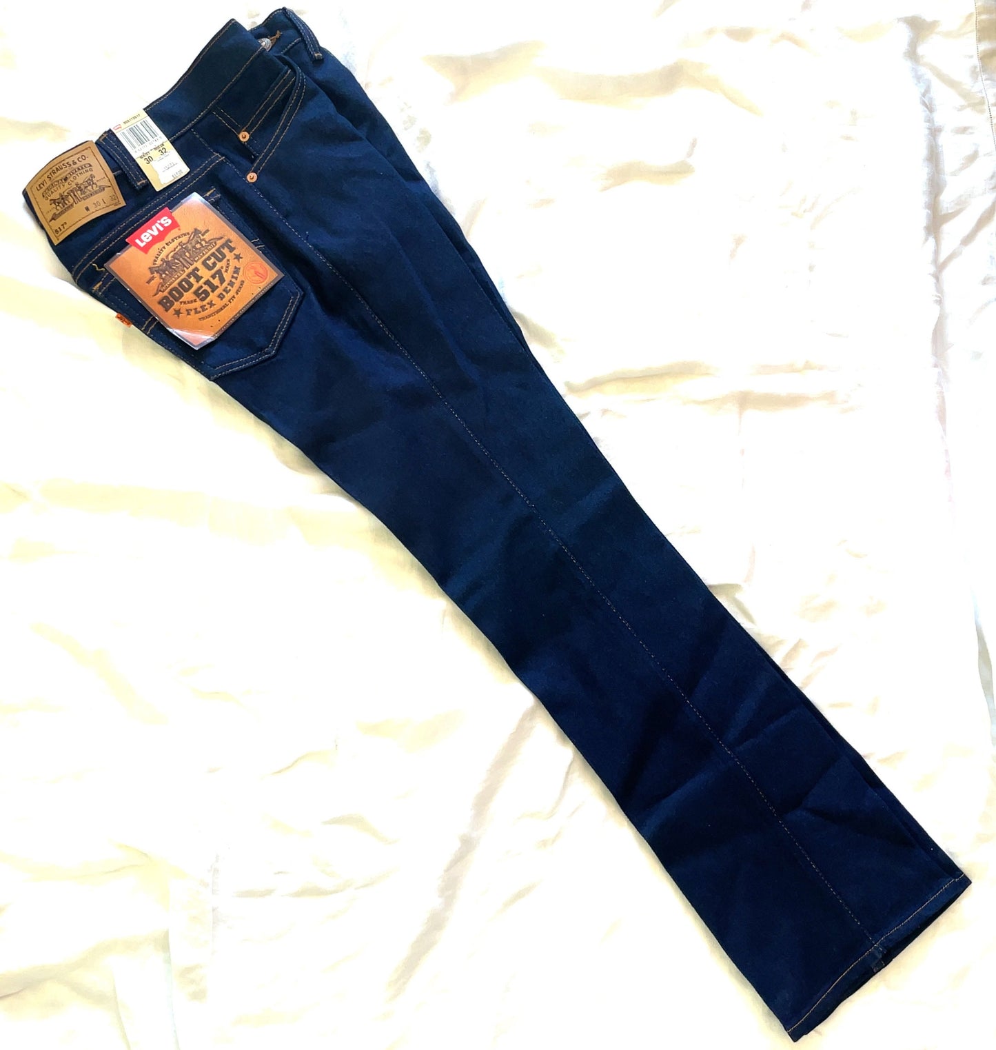Vintage Levis 517 Boot Cut Orange Tab 30 x 32 Jeans NOS