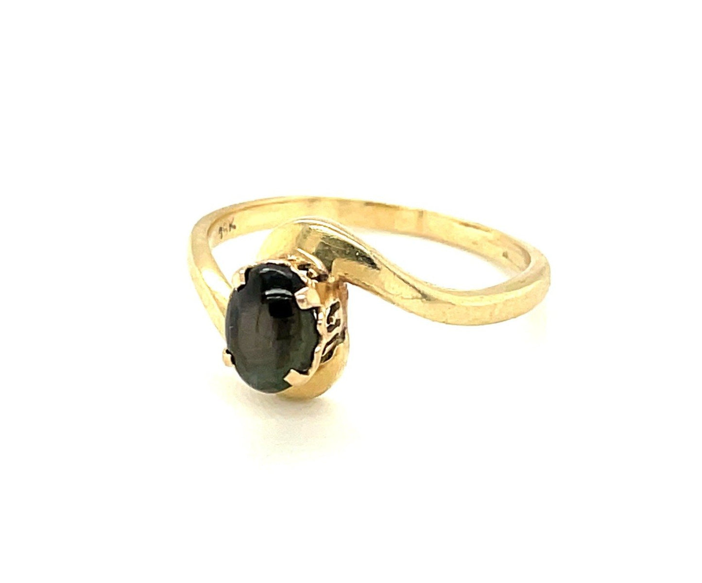 Old 18k Yellow Gold Moon Stone Ring Size 8