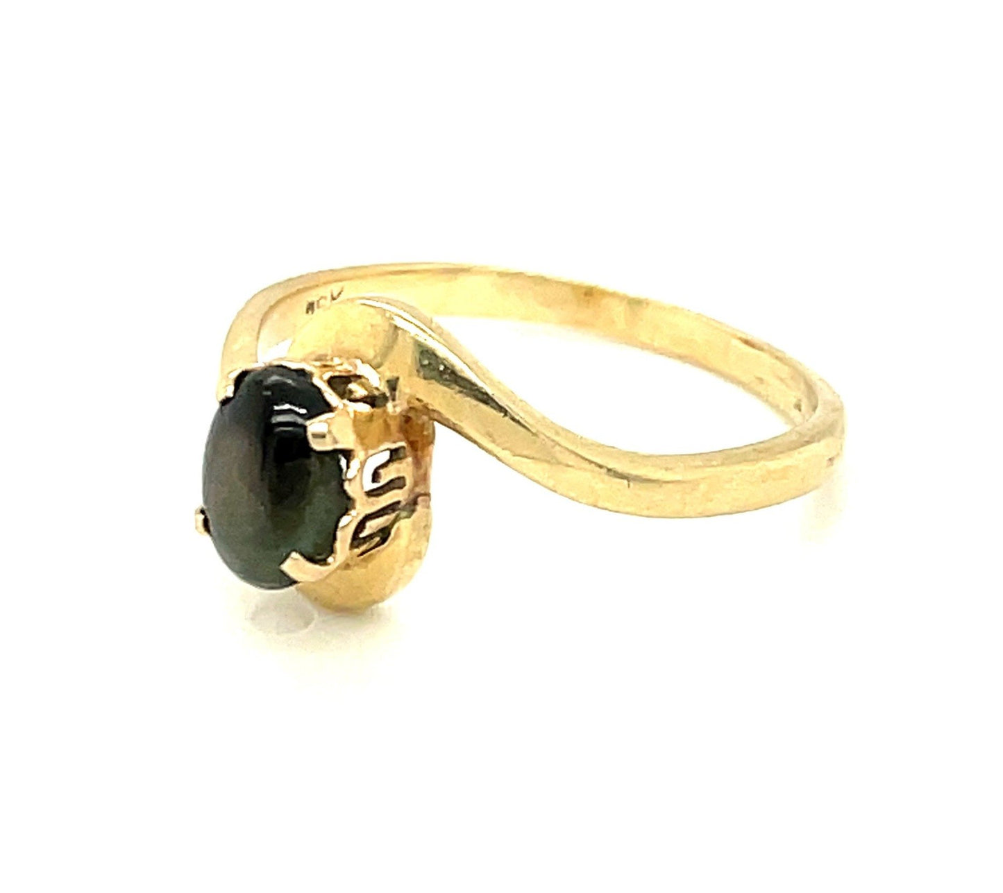 Old 18k Yellow Gold Moon Stone Ring Size 8