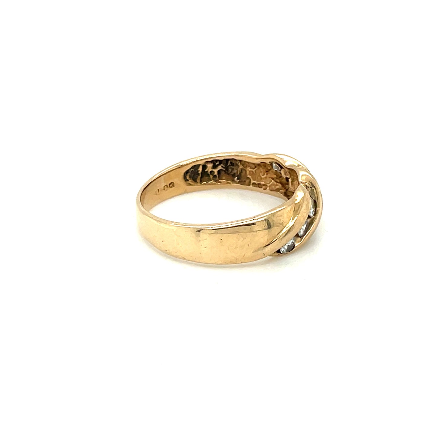 14k Yellow Gold And Diamond Ring 3.9g Size 9