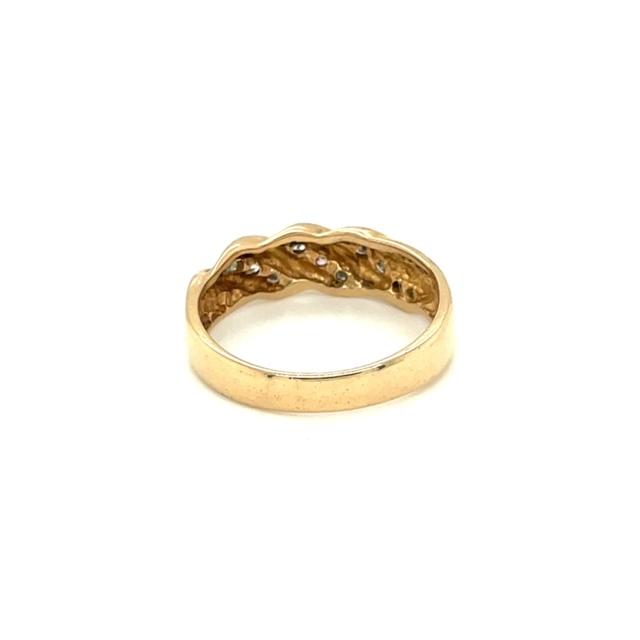 14k Yellow Gold And Diamond Ring 3.9g Size 9