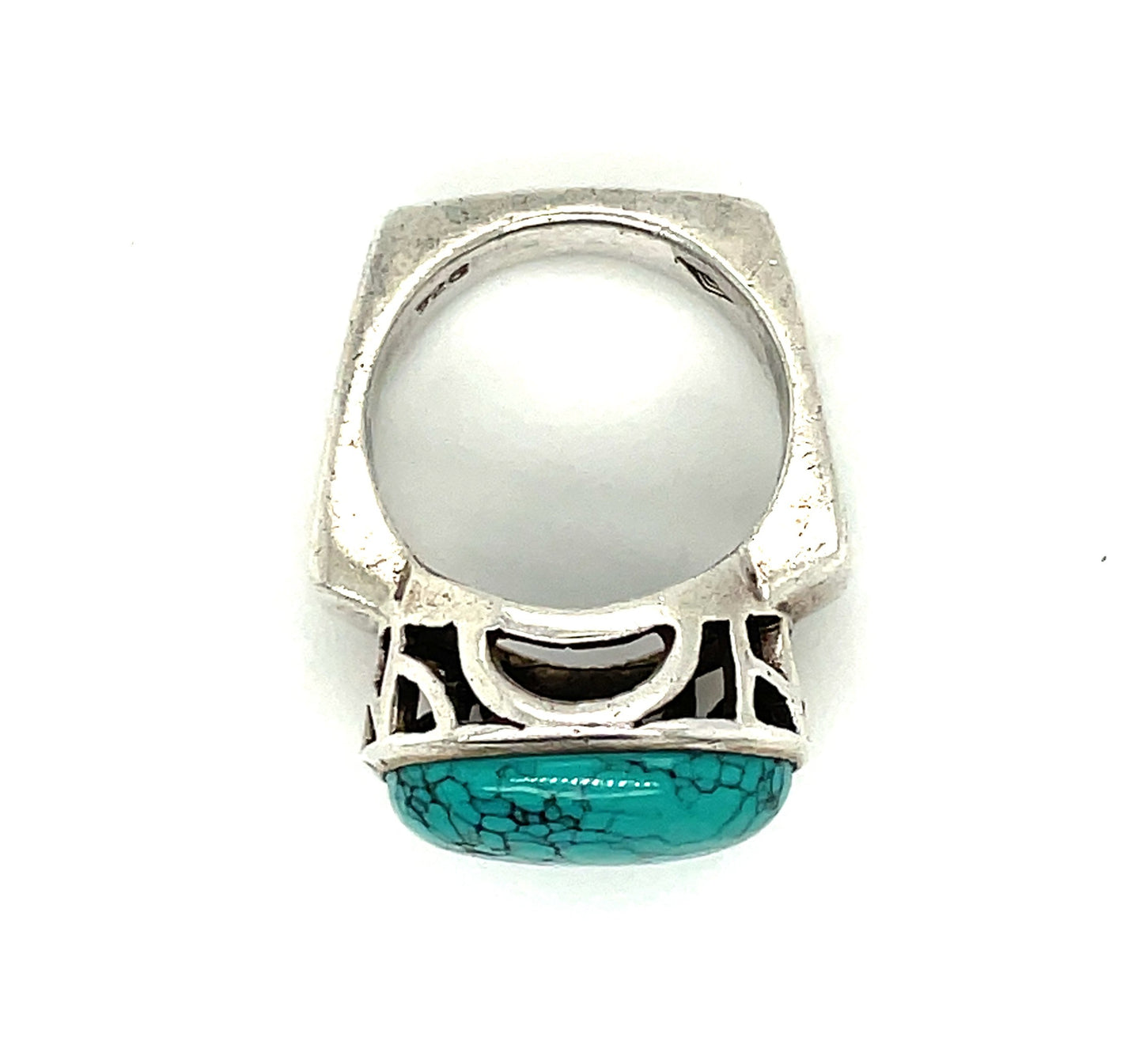 Vintage Southwestern Sterling Silver and Turquoise Ring Size 6