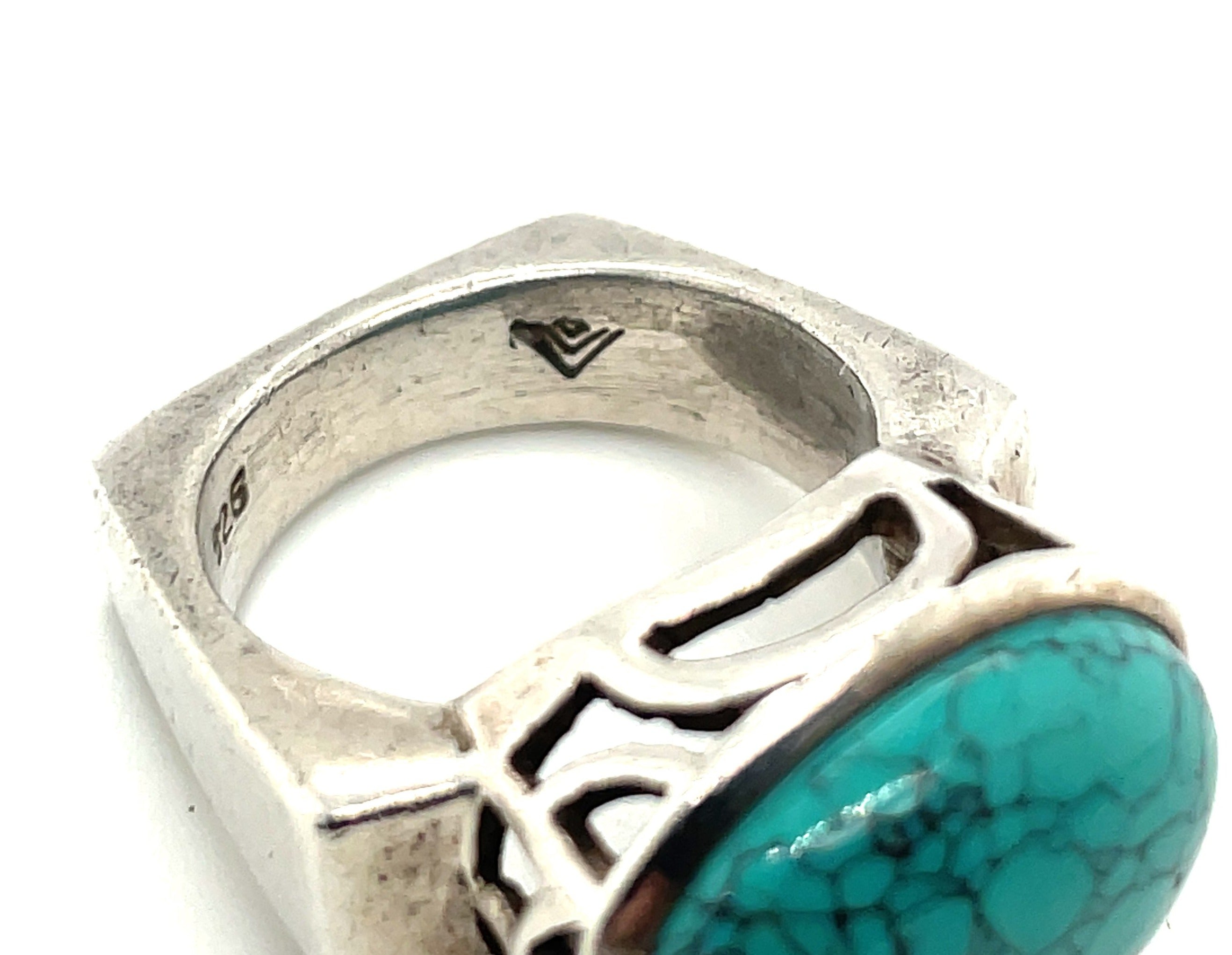 Vintage Southwestern Sterling Silver Turquoise Ring outlets size 10