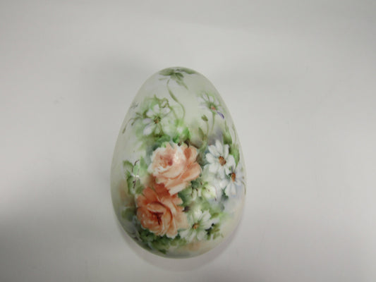 Vintage 1983 Floral Bouquet Easter Egg Hand Painted M Pedas