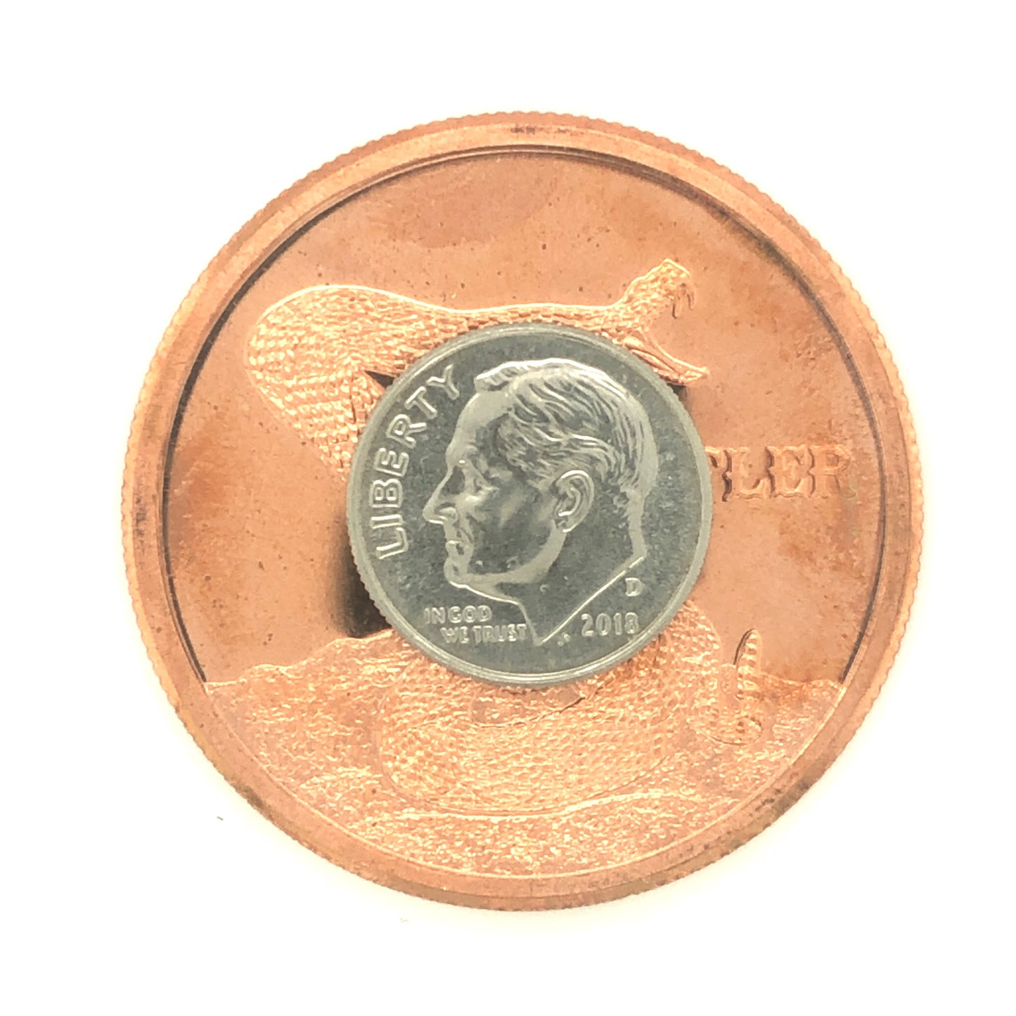 The Rattler 1 oz. .999 Copper Coin
