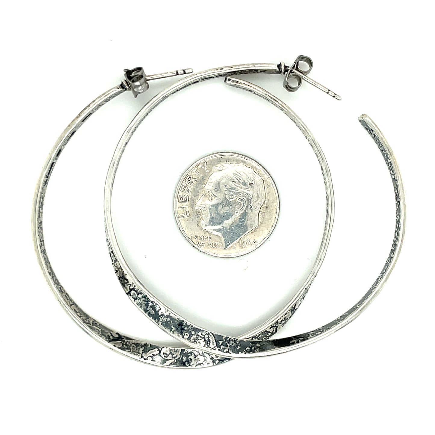 Sterling Silver Hoop Earrings 11.2 Grams
