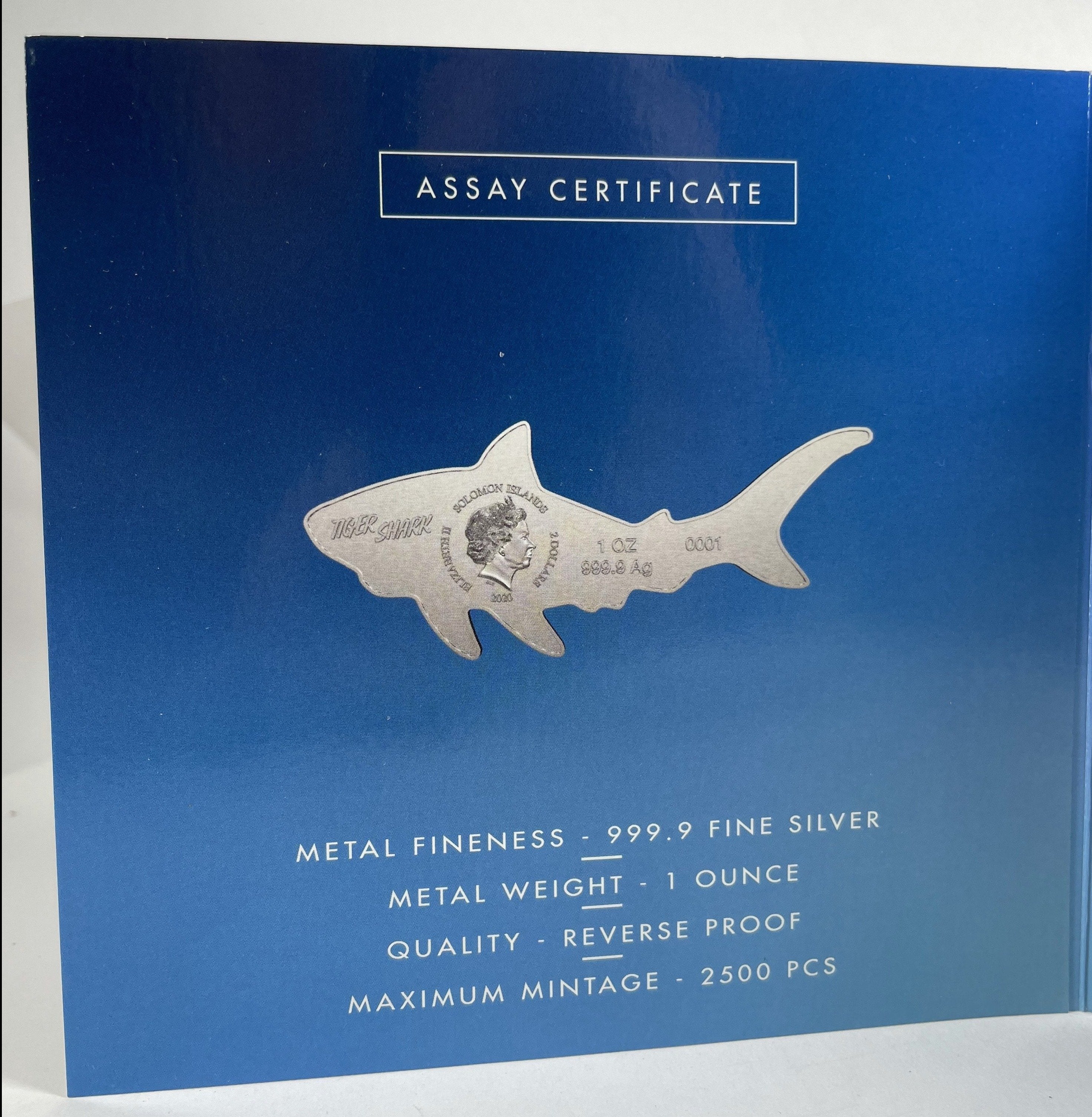 2020 Hunters Of The Deep Tiger Shark Silver Coin | Coins | Old