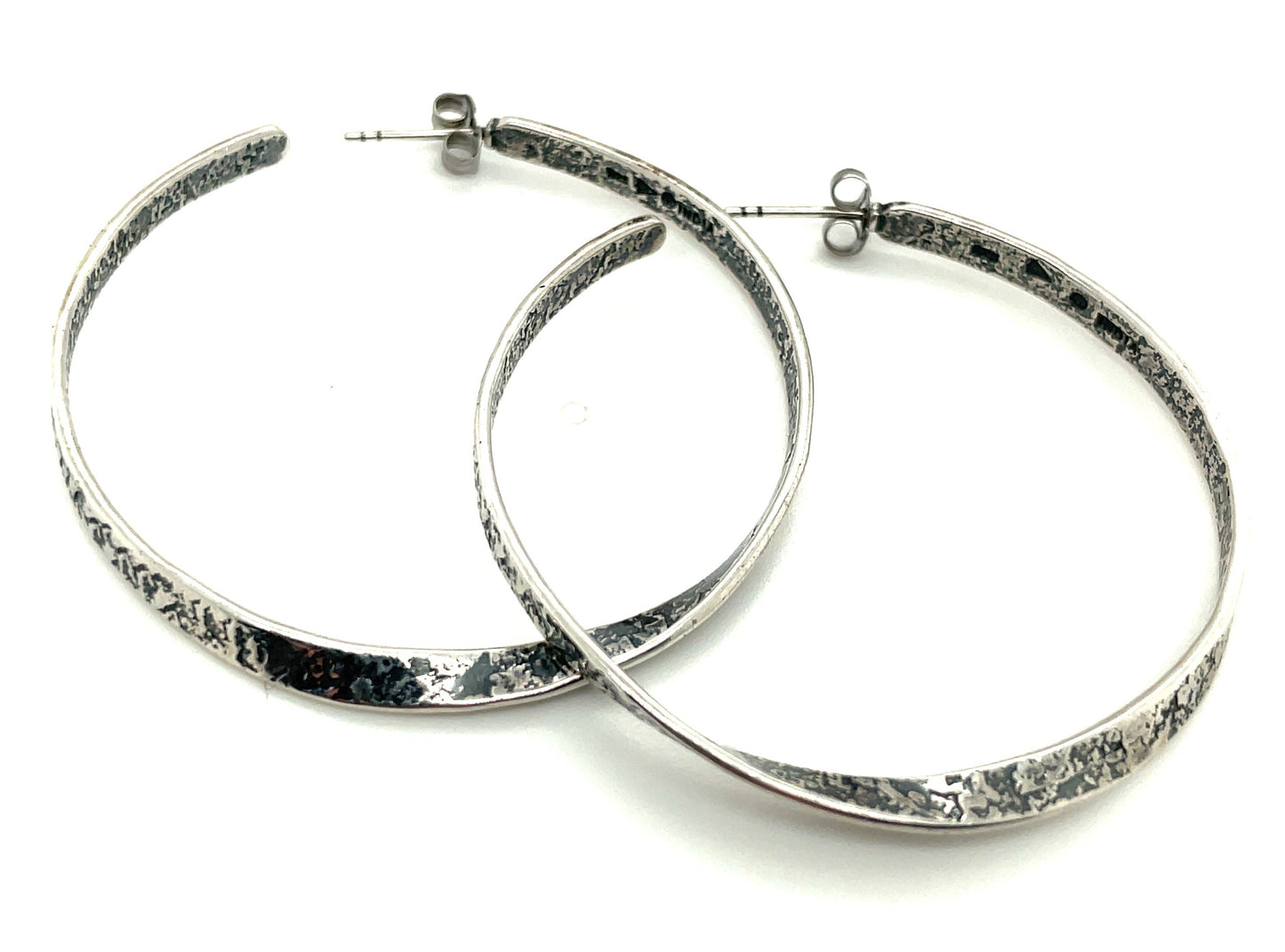 Sterling Silver Hoop Earrings 11.2 Grams