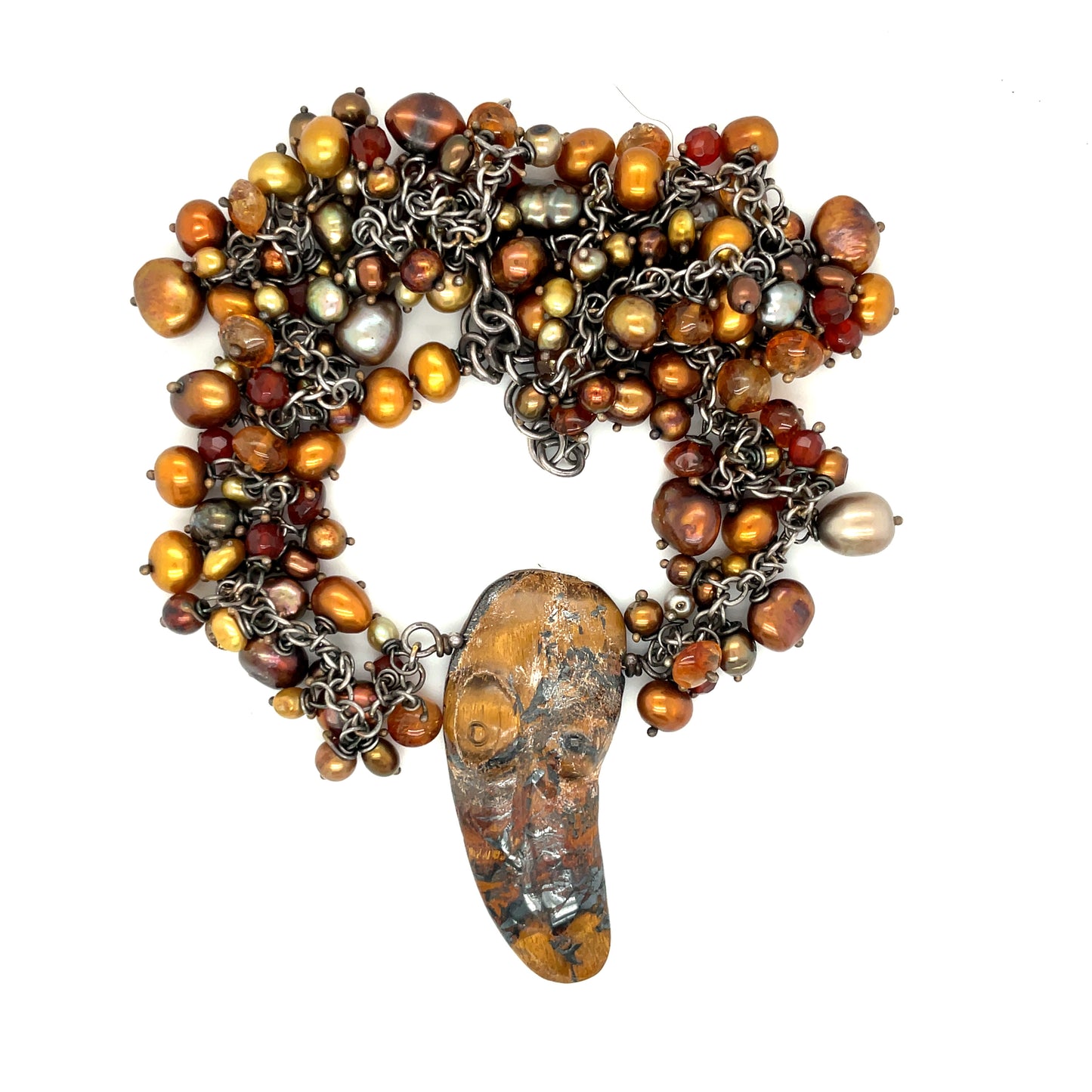 Stone and Bead Necklace Feminine Form