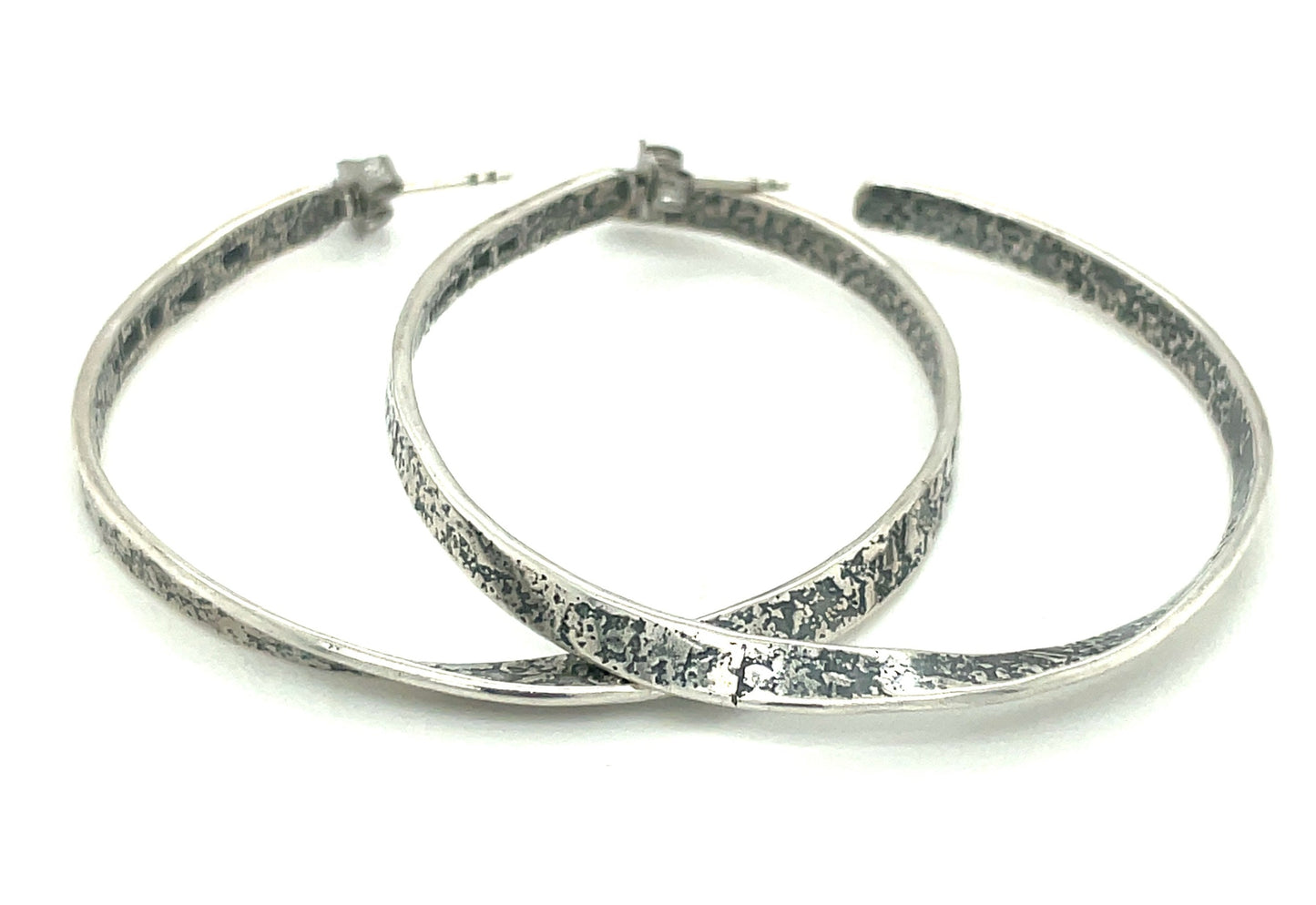 Sterling Silver Hoop Earrings 11.2 Grams