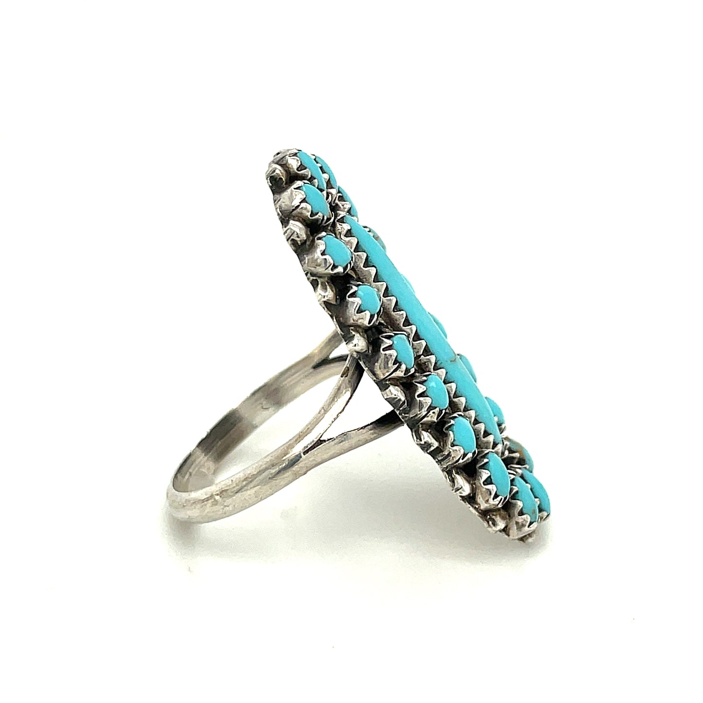 Sterling Silver And Turquoise Southewestern Ring 6.4 Grams Size 8