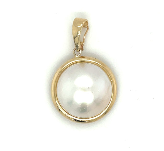 Vintage 14k Yellow Gold and Pearl Pendant 4.3 Grams