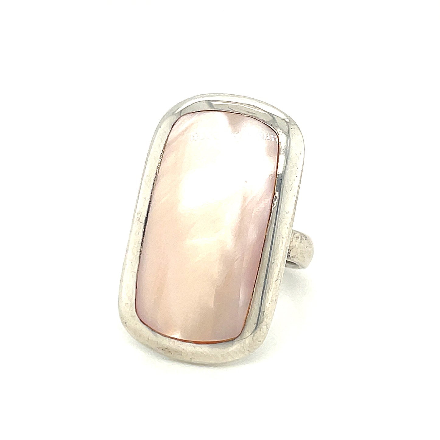 Vintage Sterling Silver Mother of Pearl Ring Size 7.5