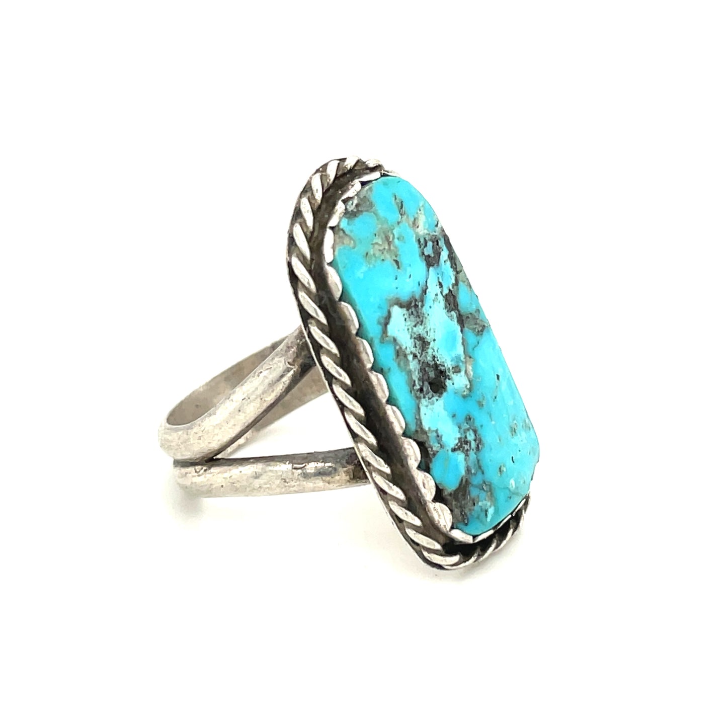 Vintage Sterling Silver and Turquoise Ring Size 7 3/4”