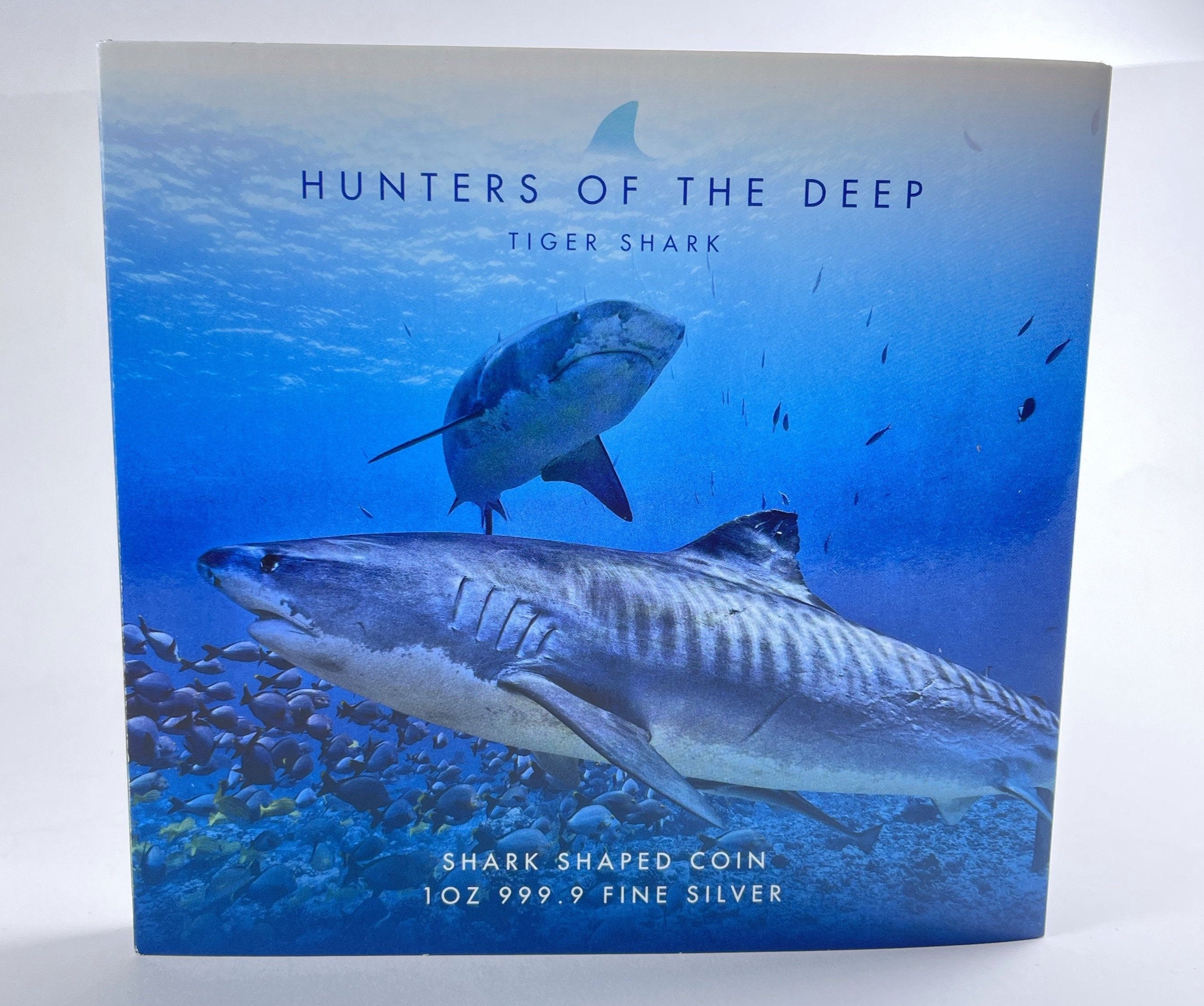 2020 Hunters Of The Deep Tiger Shark Silver Coin | Coins | Old