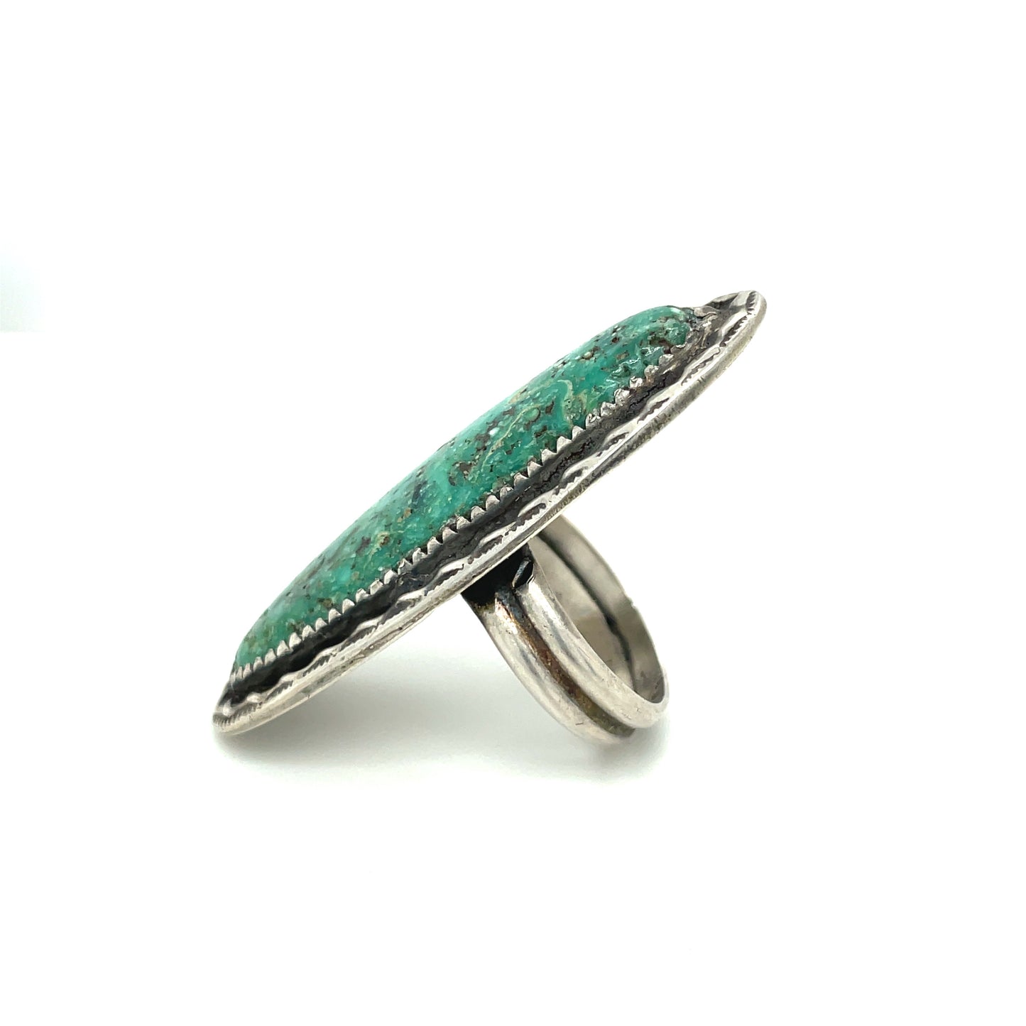 Nevada Turquoise Sterling Silver Ring Size 7 1/2