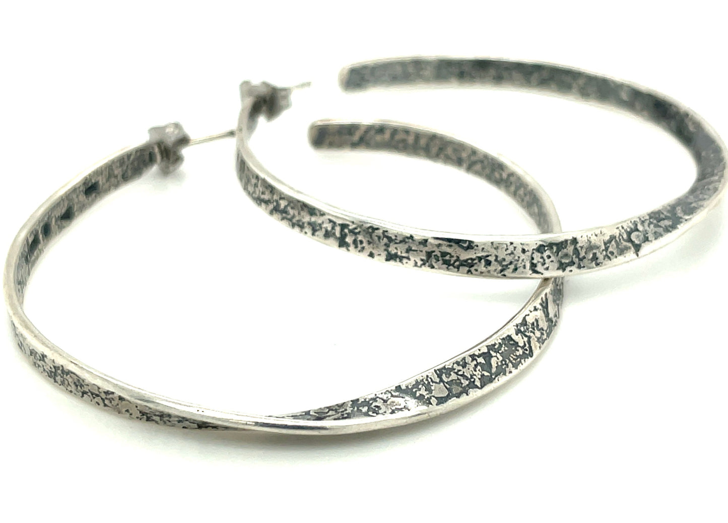 Sterling Silver Hoop Earrings 11.2 Grams