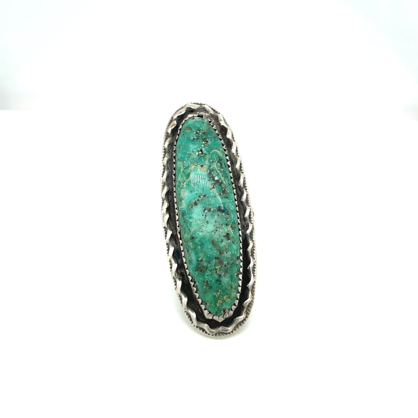 Nevada Turquoise Sterling Silver Ring Size 7 1/2