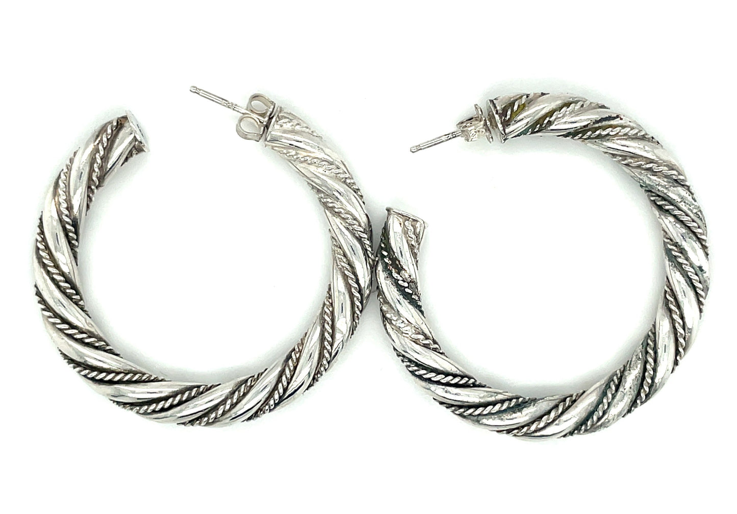 Sterling Silver Hoop Earrings 24 Grams