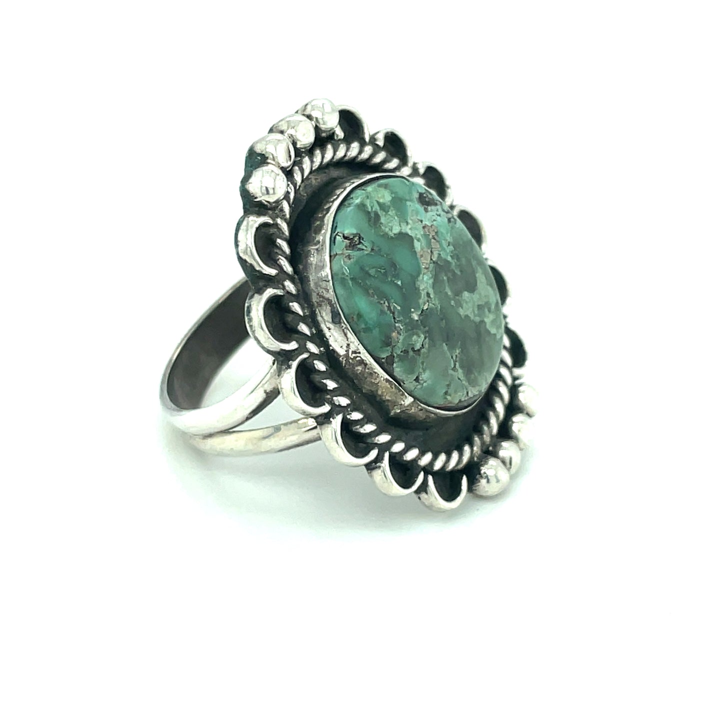 Vintage Southwestern Turquoise Ring Size 6 3/4