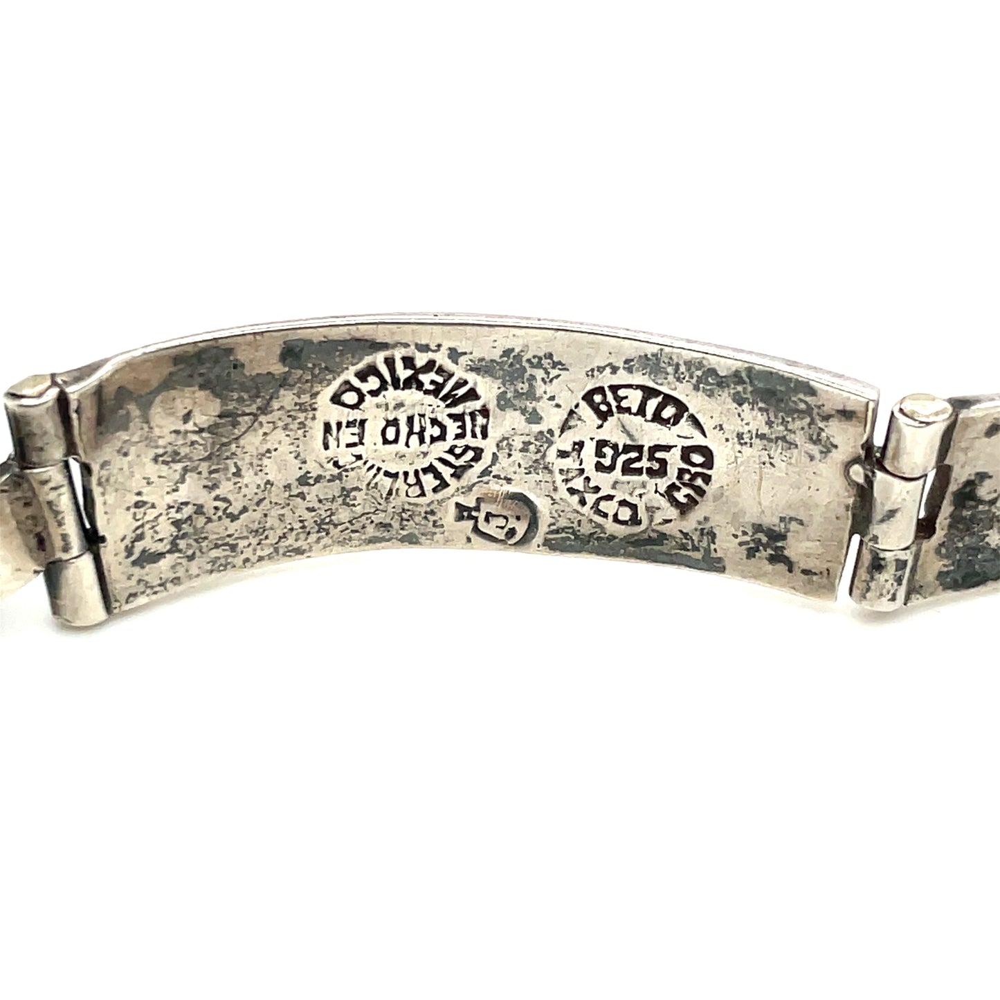 Vintage Sterling Silver Beto Bracelet Mexico Taxco 20 Grams 7 1/4”