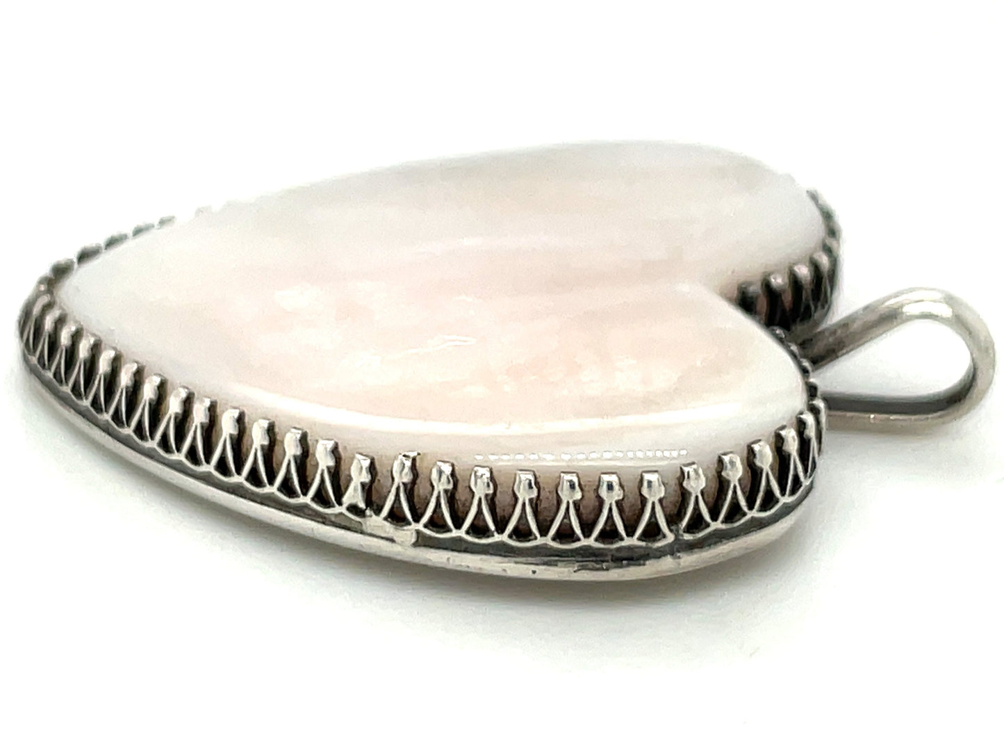 Sterling Silver and Mother of Pearl Necklace  18" Chain