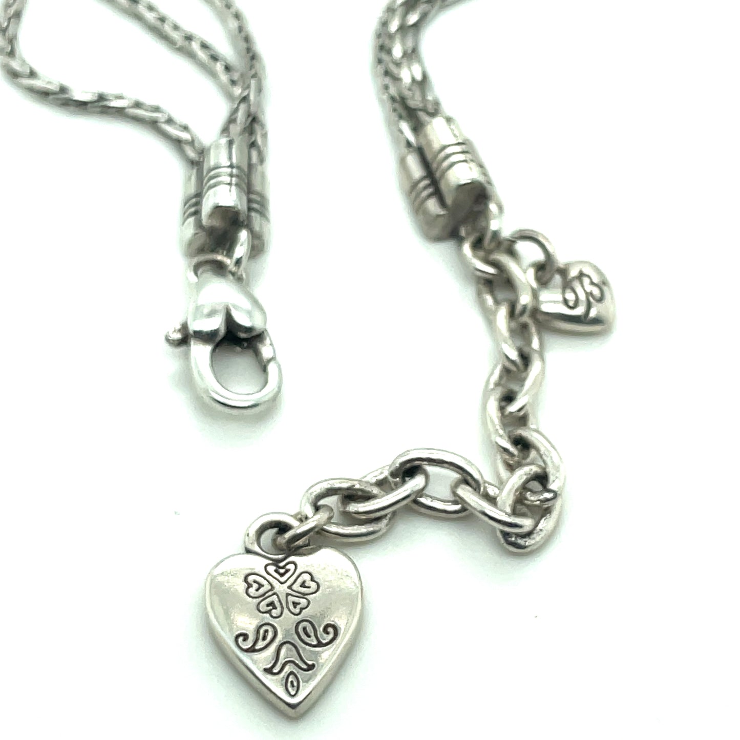 Brighton Ophelia Swirl Heart Pendant Multi Strand Necklace 18"