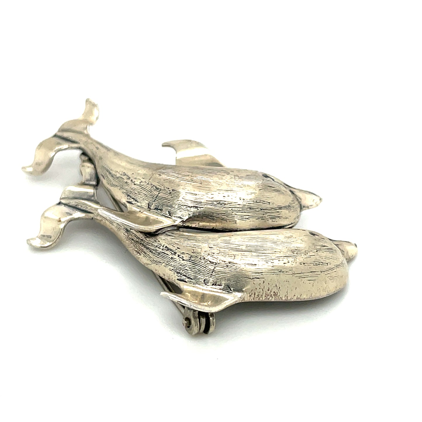 Vintage Beau Sterling Silver Dolphin Brooch Pin 7 Grams