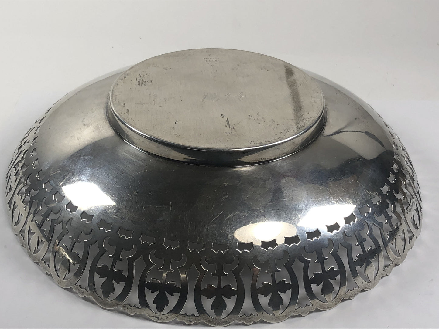 Antique Whiting 1914 Sterling Silver Pierced Serving Bowl 10.8ozt