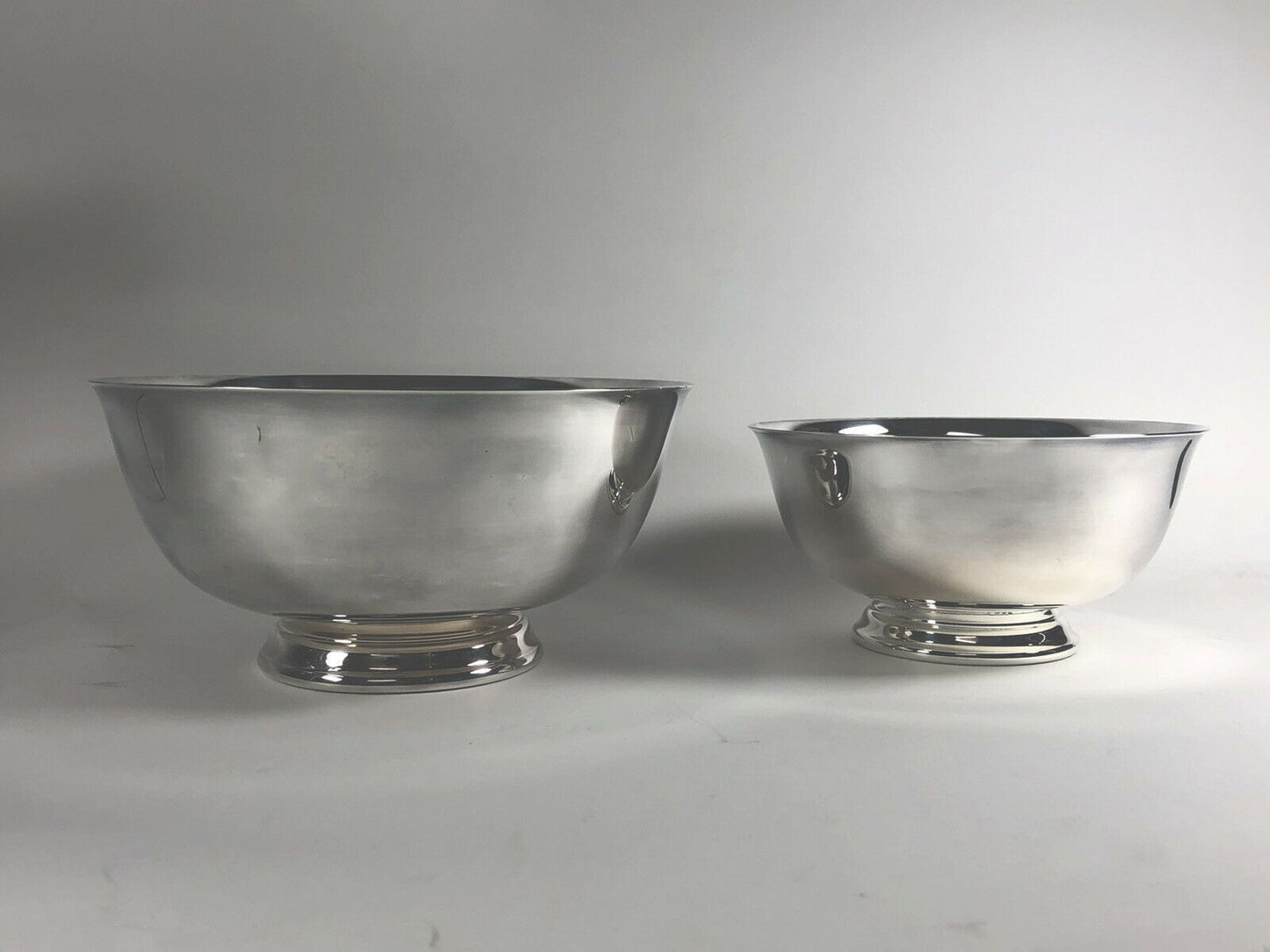 Reed And Barton The Paul Revere Bowls 103 & 104 With Plastic Inserts