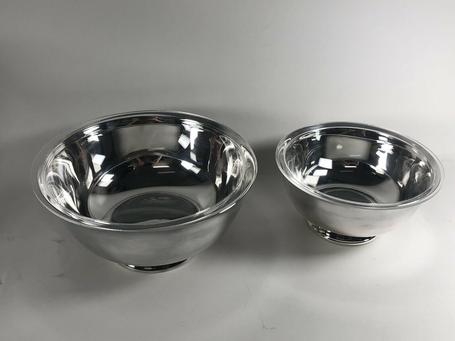 Reed And Barton The Paul Revere Bowls 103 & 104 With Plastic Inserts